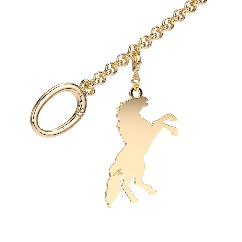 Charm pentru geanta Calut, din alama placata cu aur galben