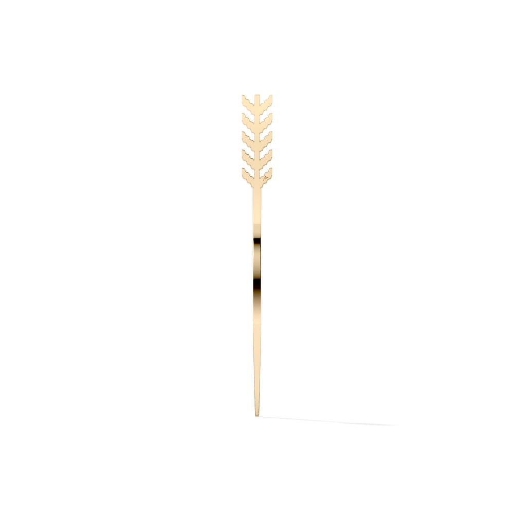 Yellow gold plated brass Traditional Ear of Wheat bookmark
