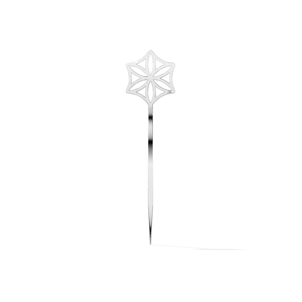 Palladium plated brass Traditional Rosette bookmark