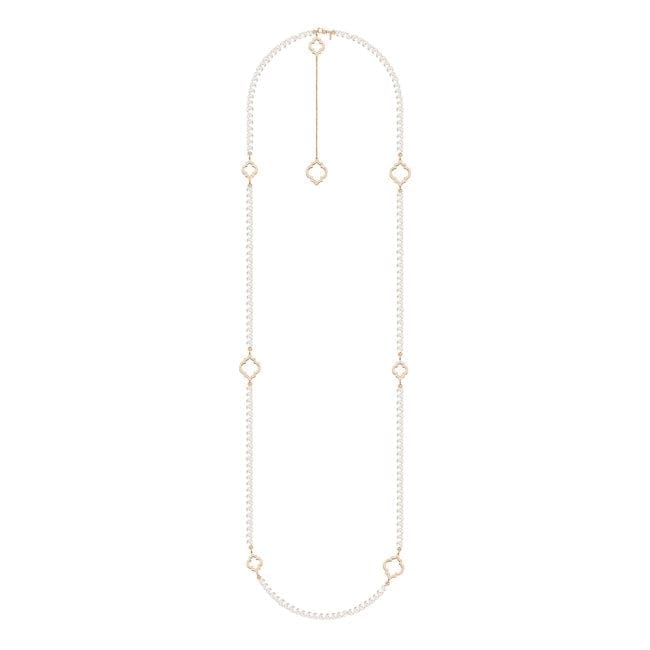 Colier Amina cu perle de 6 mm, din aur roz 14 KT