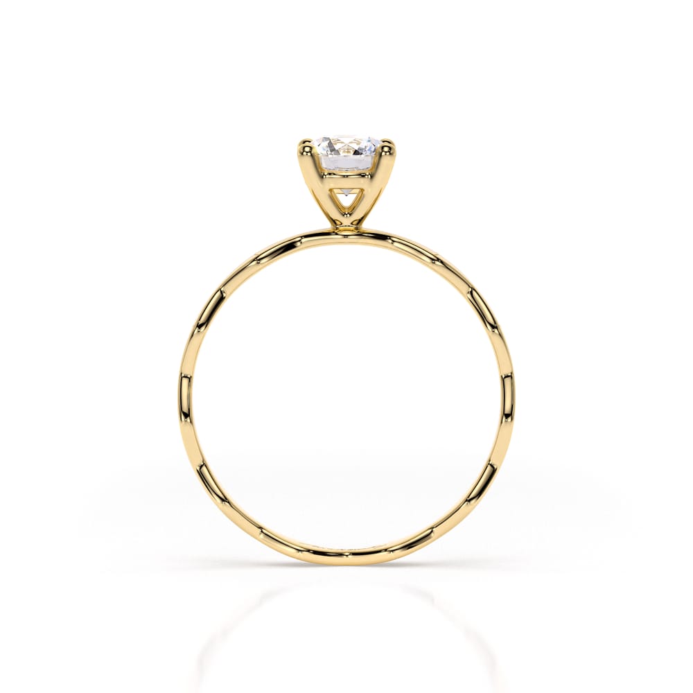 14 KT Yellow Gold Infinity Engagement Ring Round Cut 0.50 CT LGD