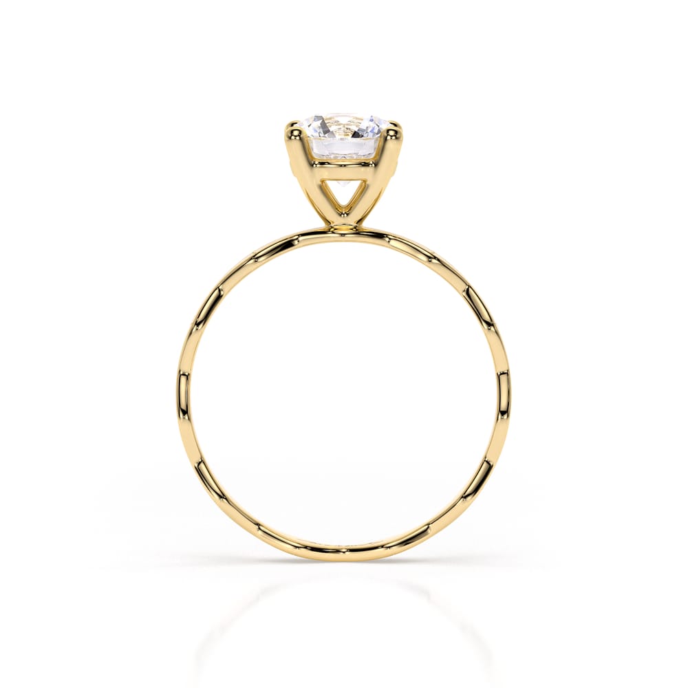 14 KT Yellow Gold Infinity Engagement Ring Round Cut 1.00 CT LGD