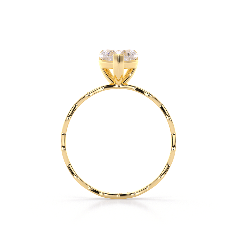 14 KT Yellow Gold Infinity Engagement Ring Heart Cut 1.00 CT LGD