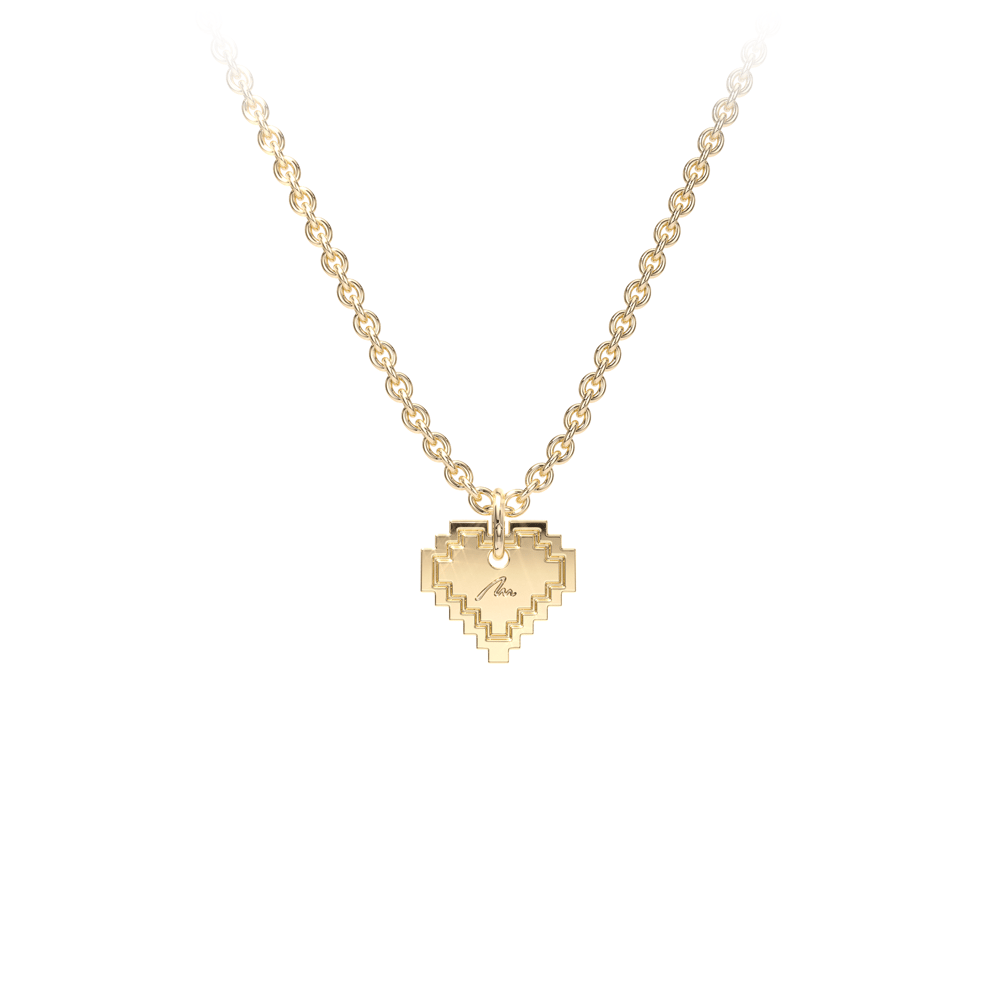 14 KT yellow gold Traditional Heart pendant