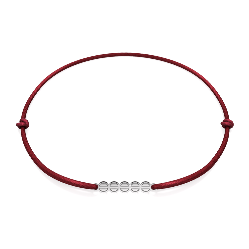14 KT white gold The Embrace bracelet on string