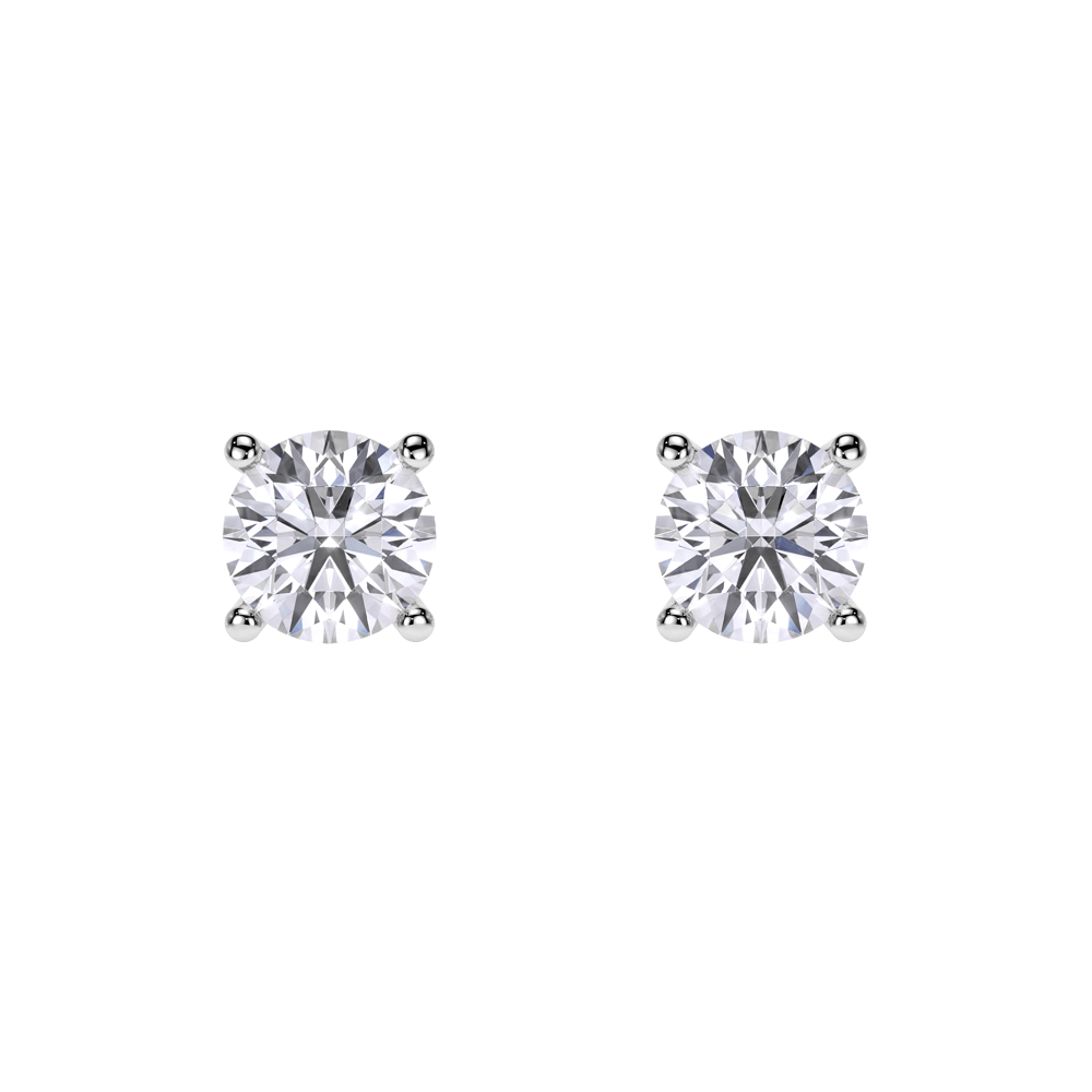 Cercei Studs, cu diamante de laborator 2.00 CT, din aur alb 18 KT