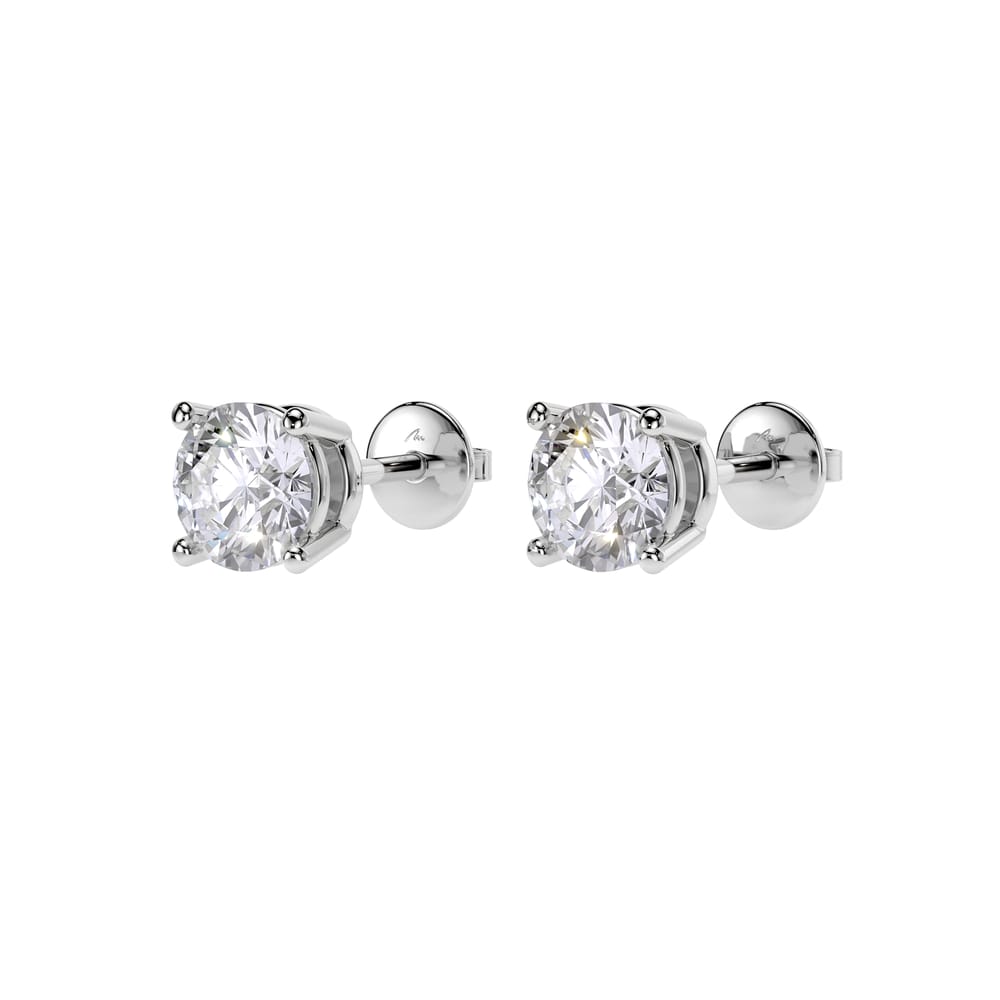 Cercei Studs, cu diamante de laborator 2.00 CT, din aur alb 18 KT