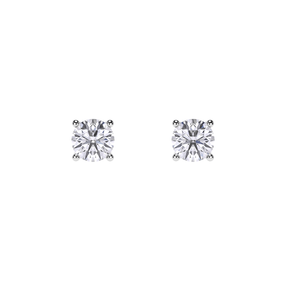 Cercei Studs, cu diamante de laborator de 1.02 CT, din aur alb 18 KT