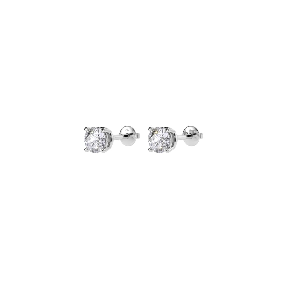 Cercei Studs, cu diamante de laborator de 1.02 CT, din aur alb 18 KT