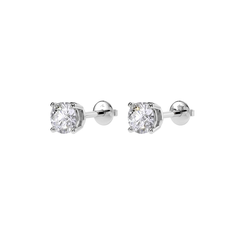 Cercei Studs, cu diamante de laborator de 1.02 CT, din aur alb 18 KT