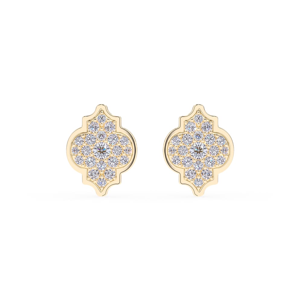 18 KT yellow gold Alaya L Diamonds 2.36 CT lab-grown diamonds earrings