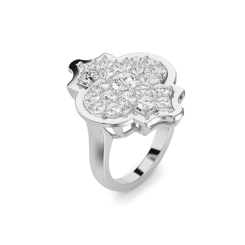 18 KT white gold Aman L Diamonds, with 2.09 CT lab-grown diamonds