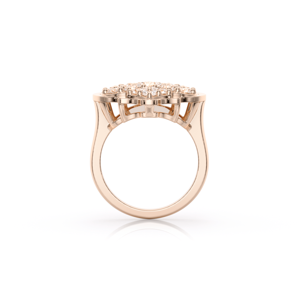 18 KT rose gold Aman L Diamonds, with 2.09 CT lab-grown diamonds