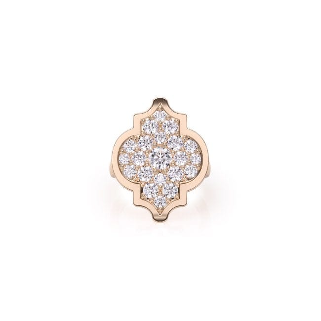 18 KT rose gold Aman L Diamonds, with 2.09 CT lab-grown diamonds
