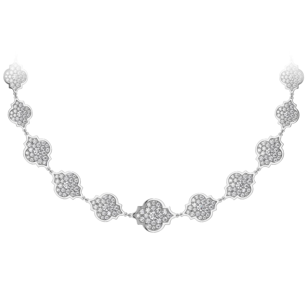 18 KT white gold Aman Diamonds 11.60 CT lab-grown diamonds necklace