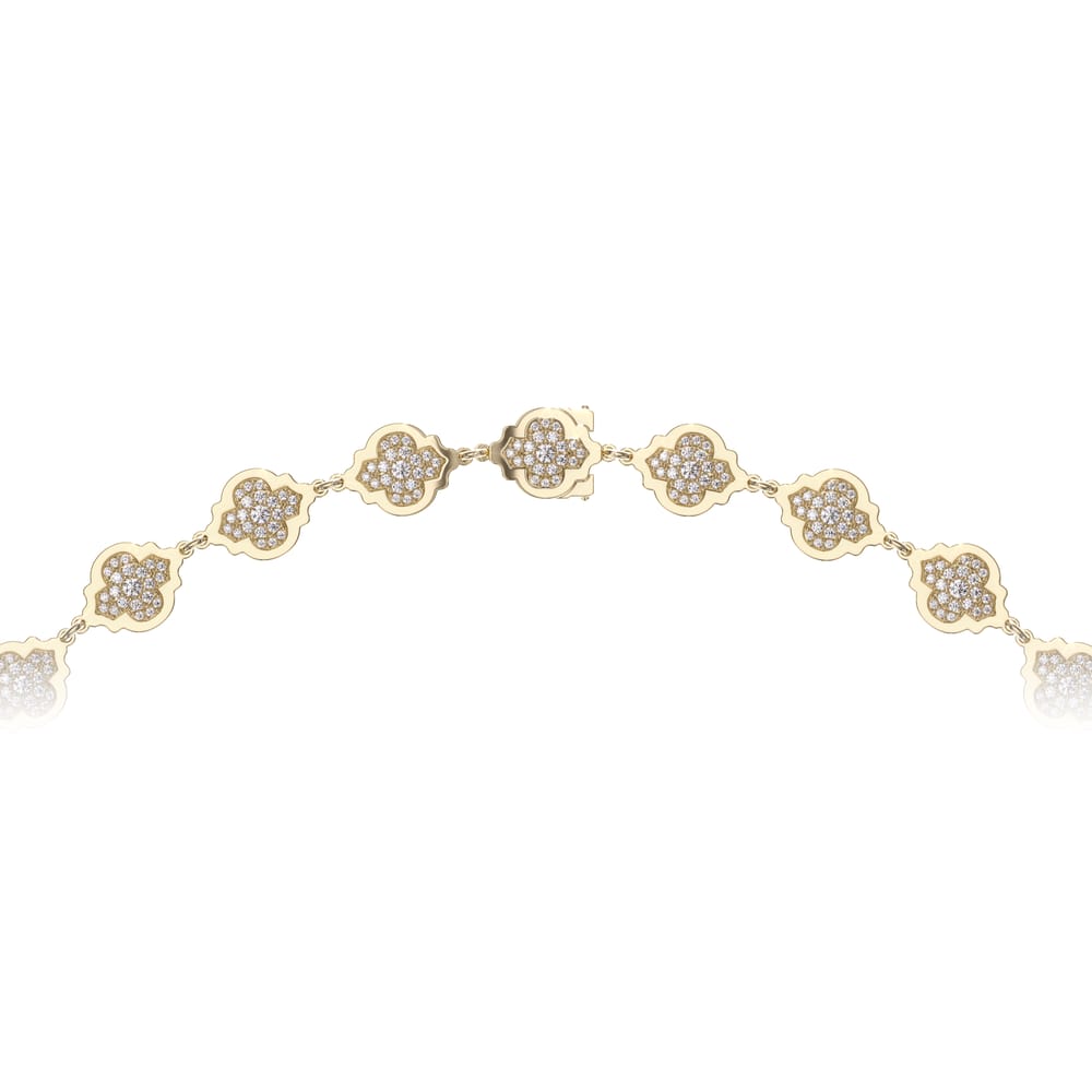 18 KT yellow gold Aman Diamonds 11.60 CT lab-grown diamonds necklace