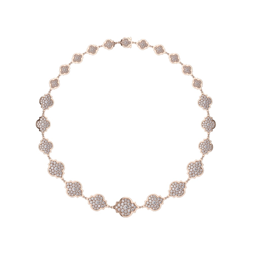 18 KT rose gold Aman Diamonds 11.60 CT lab-grown diamonds necklace