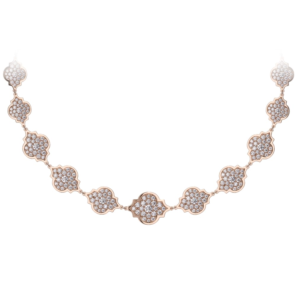 18 KT rose gold Aman Diamonds 11.60 CT lab-grown diamonds necklace