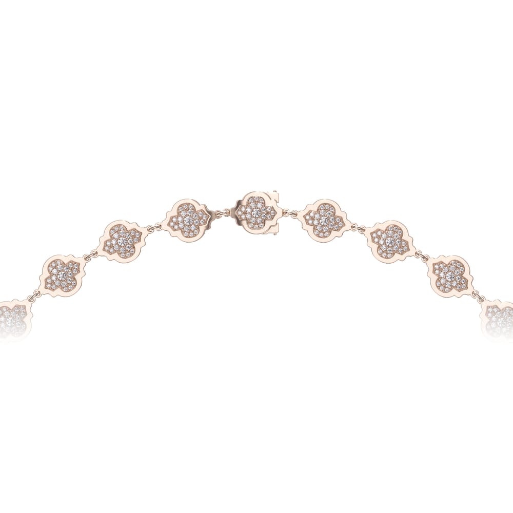 18 KT rose gold Aman Diamonds 11.60 CT lab-grown diamonds necklace