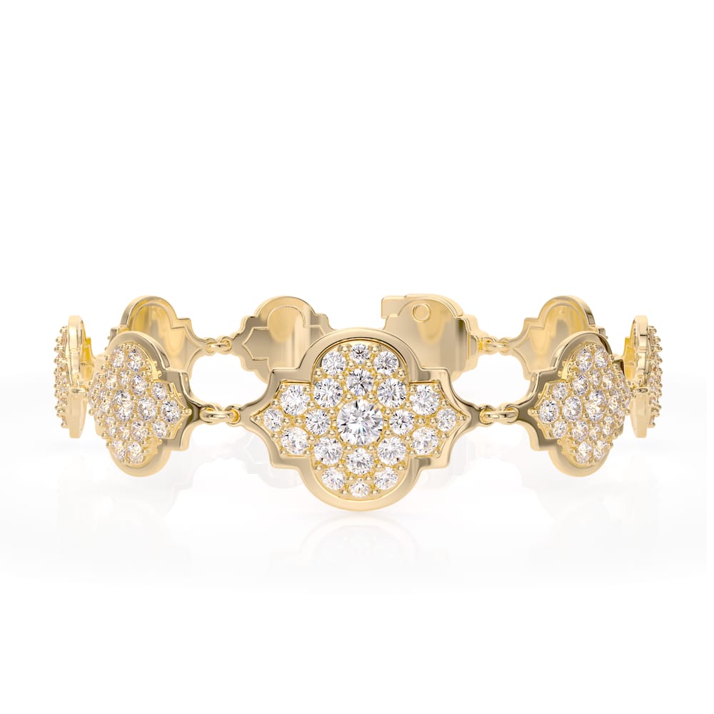 18 KT yellow gold Aman Diamonds 5.40 CT lab-grown diamonds bracelet