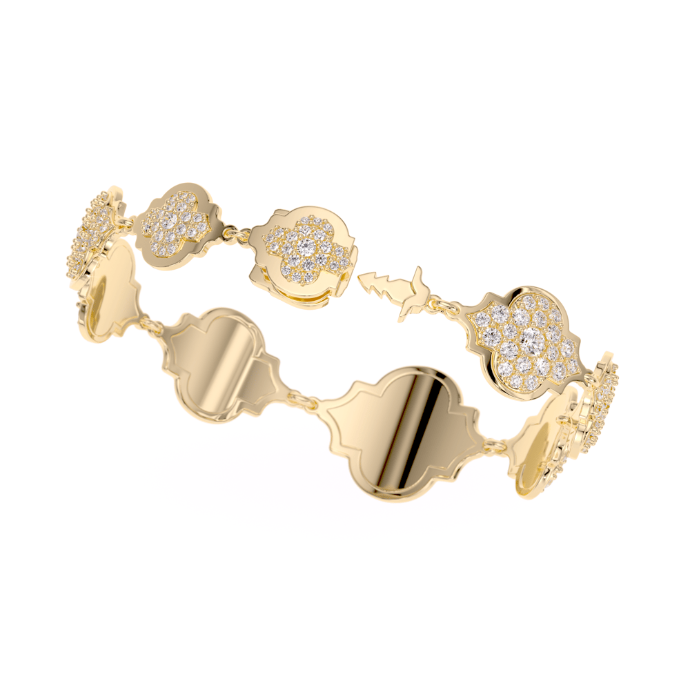 18 KT yellow gold Aman Diamonds 5.40 CT lab-grown diamonds bracelet