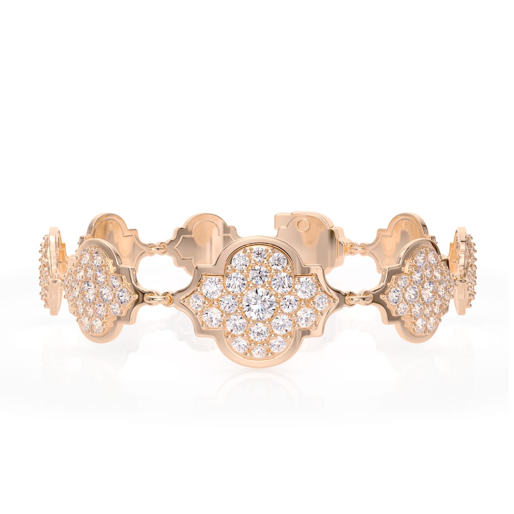 18 KT rose gold Aman Diamonds 5.40 CT lab-grown diamonds bracelet