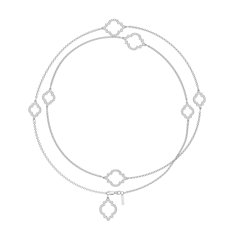 18 KT white gold Amina Diamonds 6.38 CT lab-grown diamonds necklace