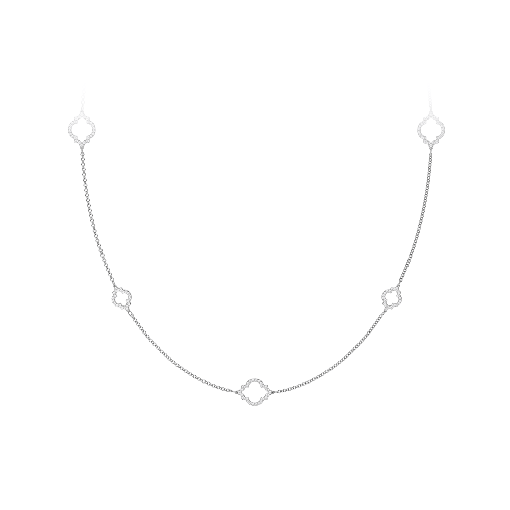 18 KT white gold Amina Diamonds 6.38 CT lab-grown diamonds necklace