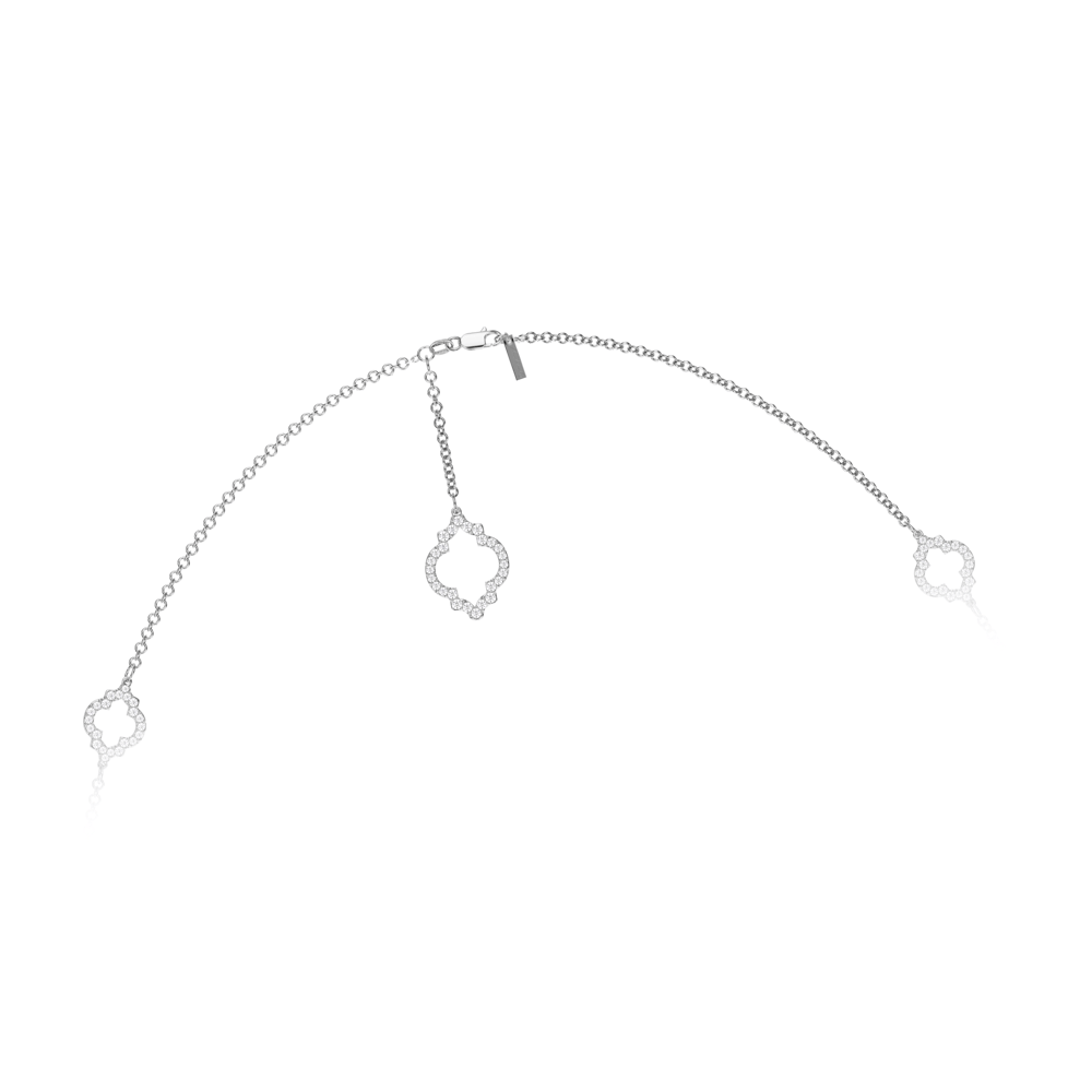 18 KT white gold Amina Diamonds 6.38 CT lab-grown diamonds necklace