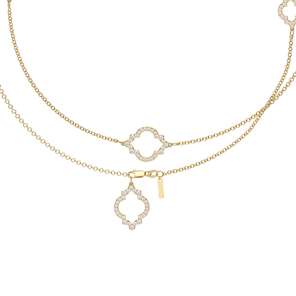 18 KT yellow gold Amina Diamonds 6.38 CT lab-grown diamonds necklace
