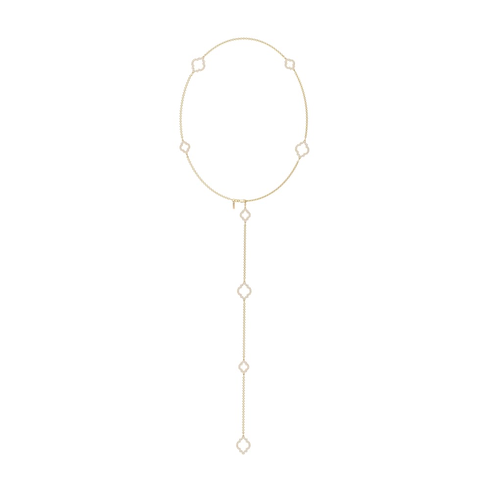 18 KT yellow gold Amina Diamonds 6.38 CT lab-grown diamonds necklace