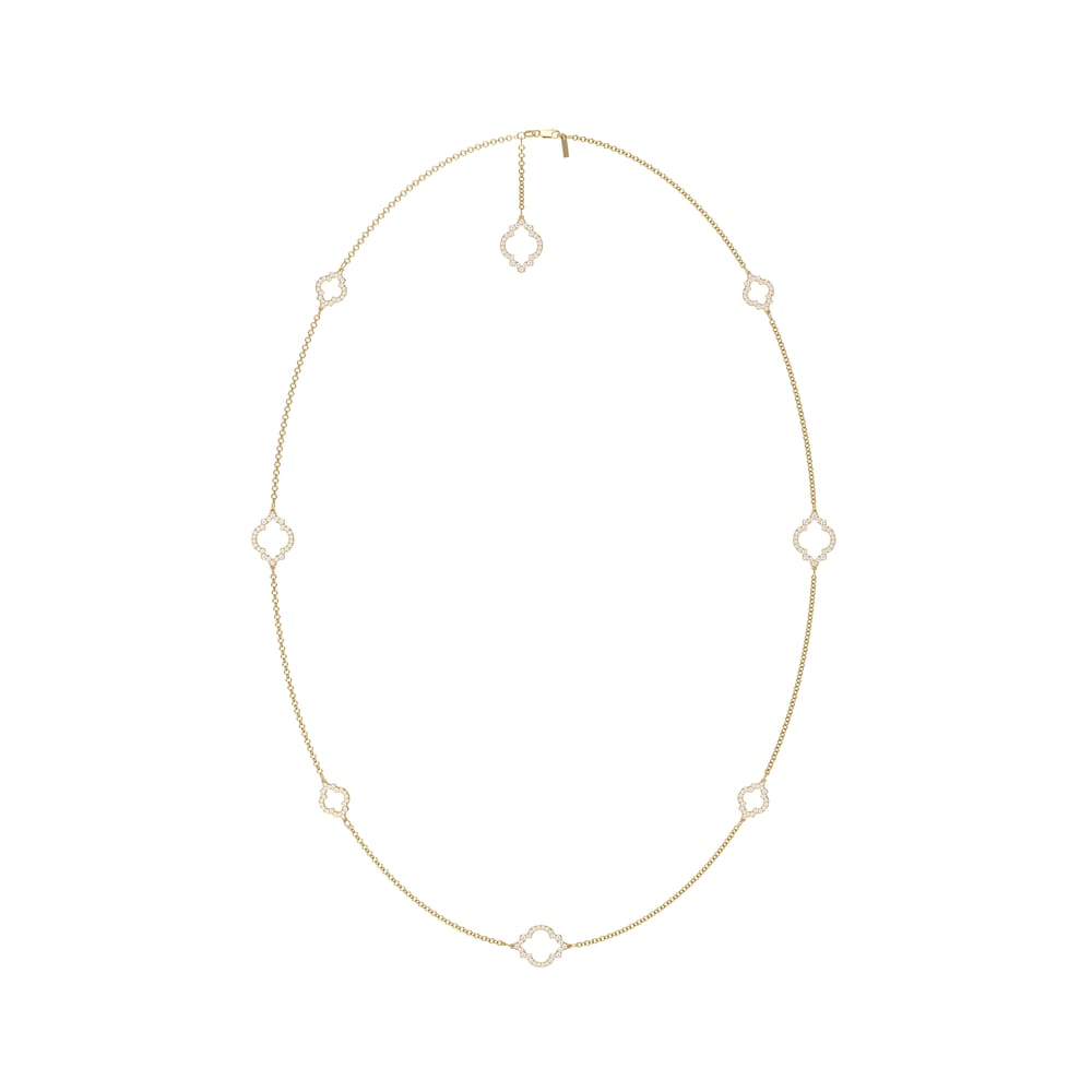 18 KT yellow gold Amina Diamonds 6.38 CT lab-grown diamonds necklace