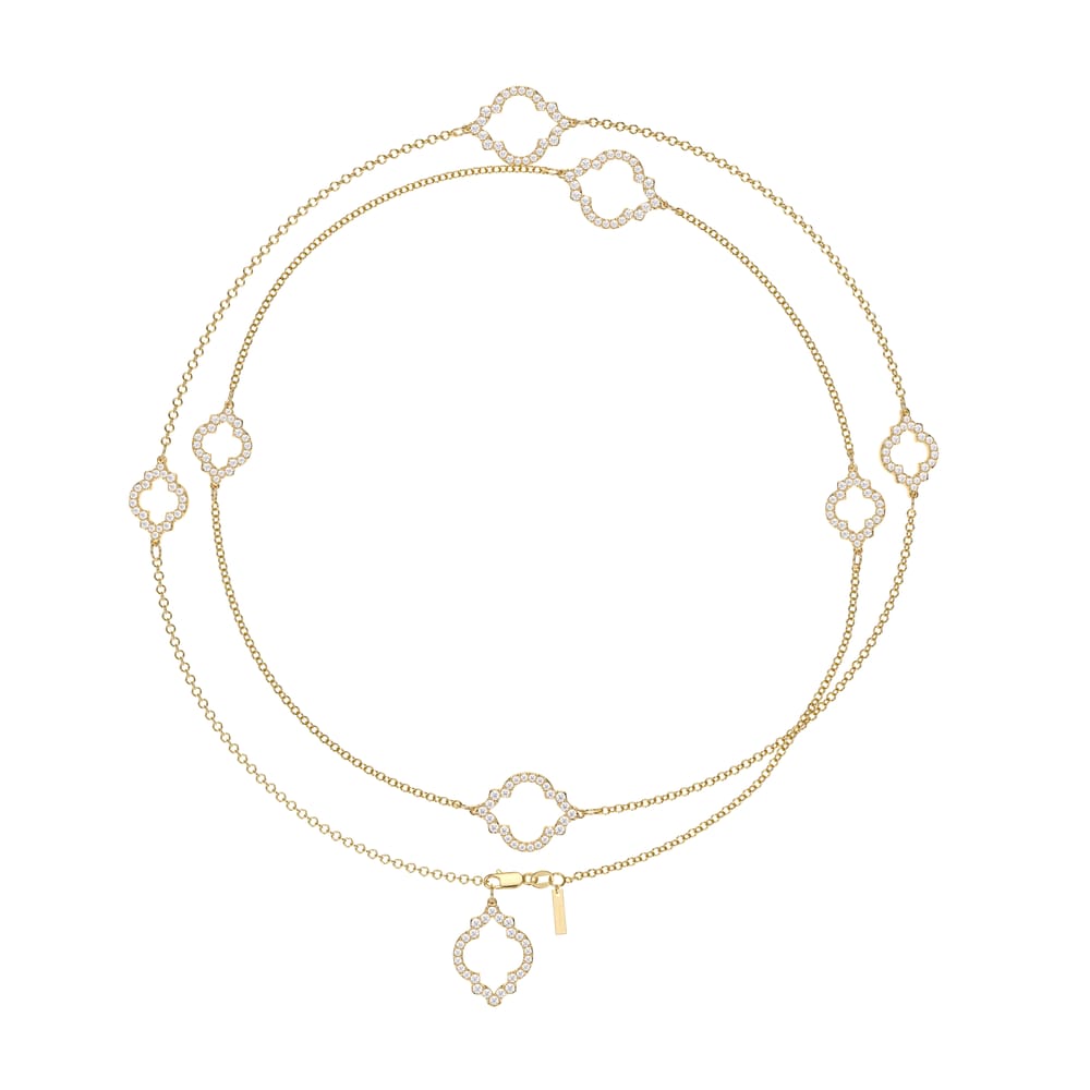 18 KT yellow gold Amina Diamonds 6.38 CT lab-grown diamonds necklace