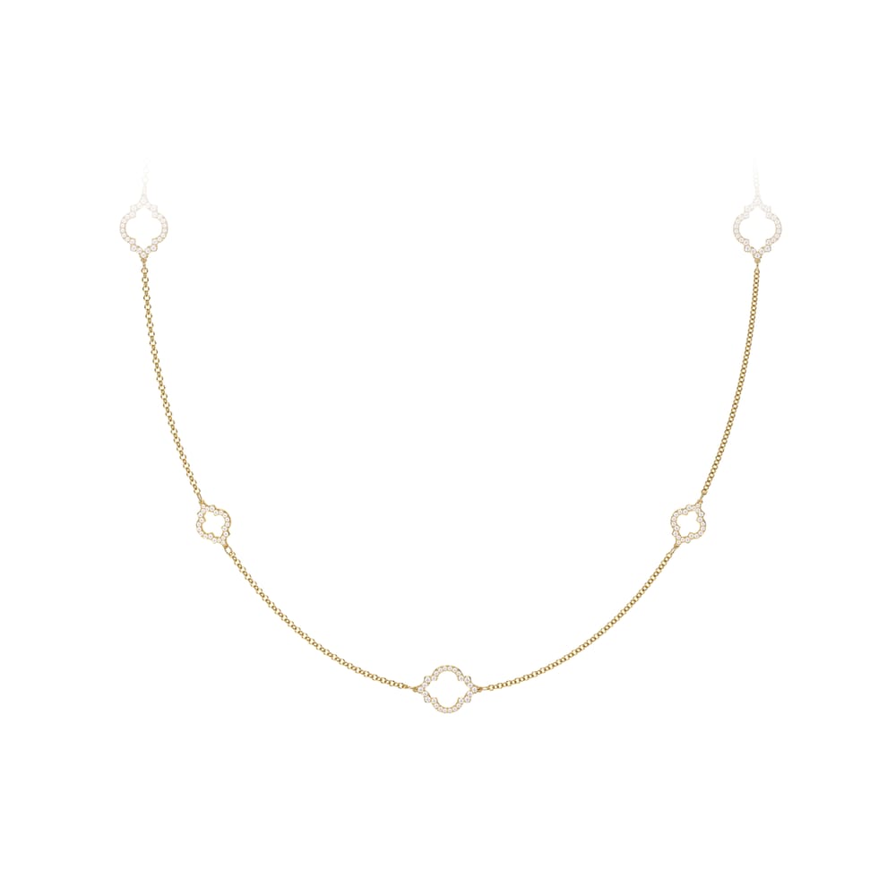 18 KT yellow gold Amina Diamonds 6.38 CT lab-grown diamonds necklace