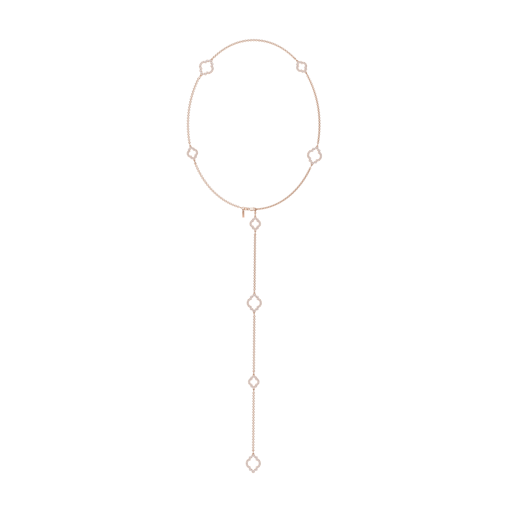 18 KT rose gold Amina Diamonds 6.38 CT lab-grown diamonds necklace