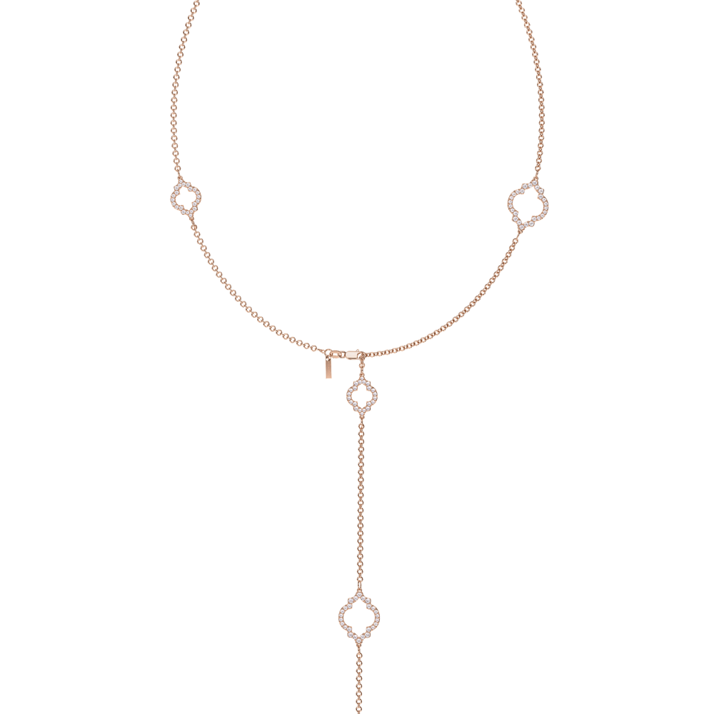 18 KT rose gold Amina Diamonds 6.38 CT lab-grown diamonds necklace