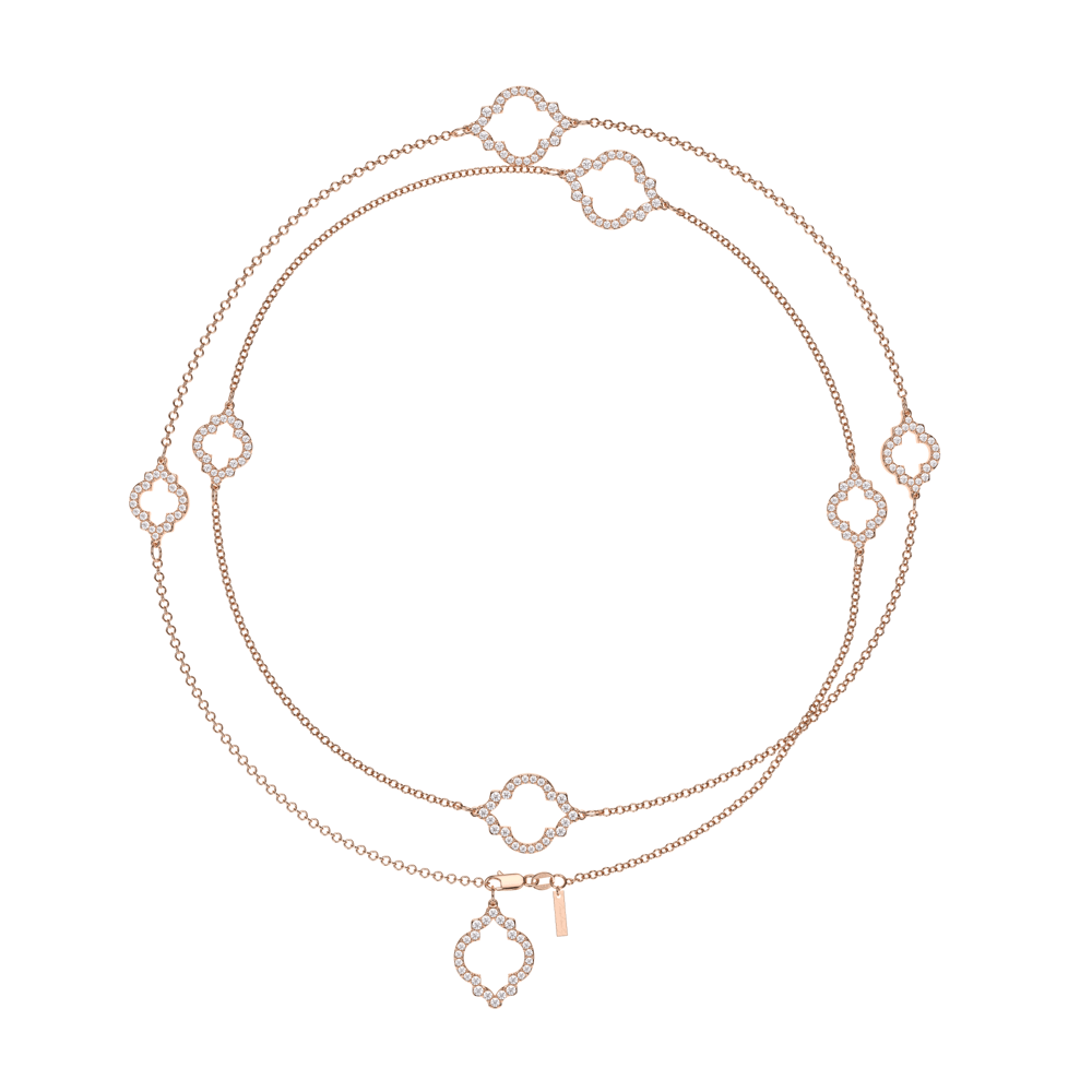 18 KT rose gold Amina Diamonds 6.38 CT lab-grown diamonds necklace