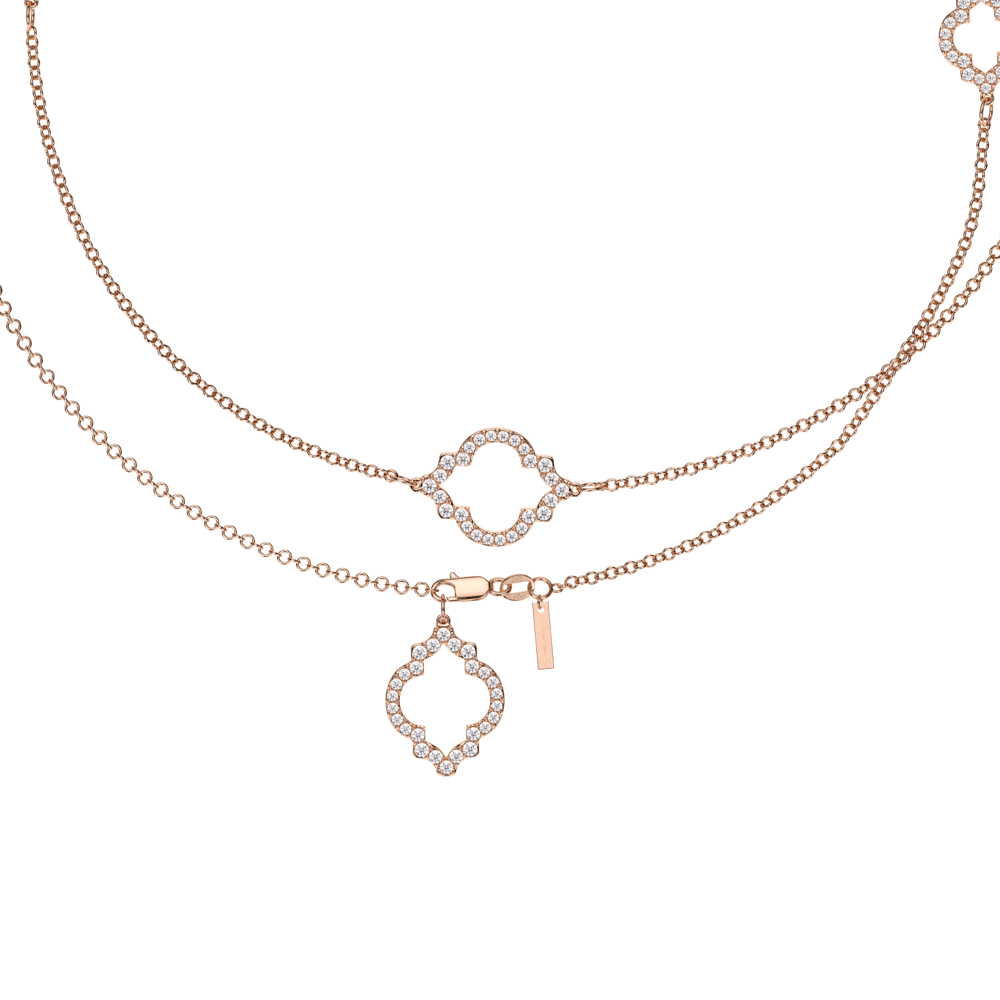 18 KT rose gold Amina Diamonds 6.38 CT lab-grown diamonds necklace
