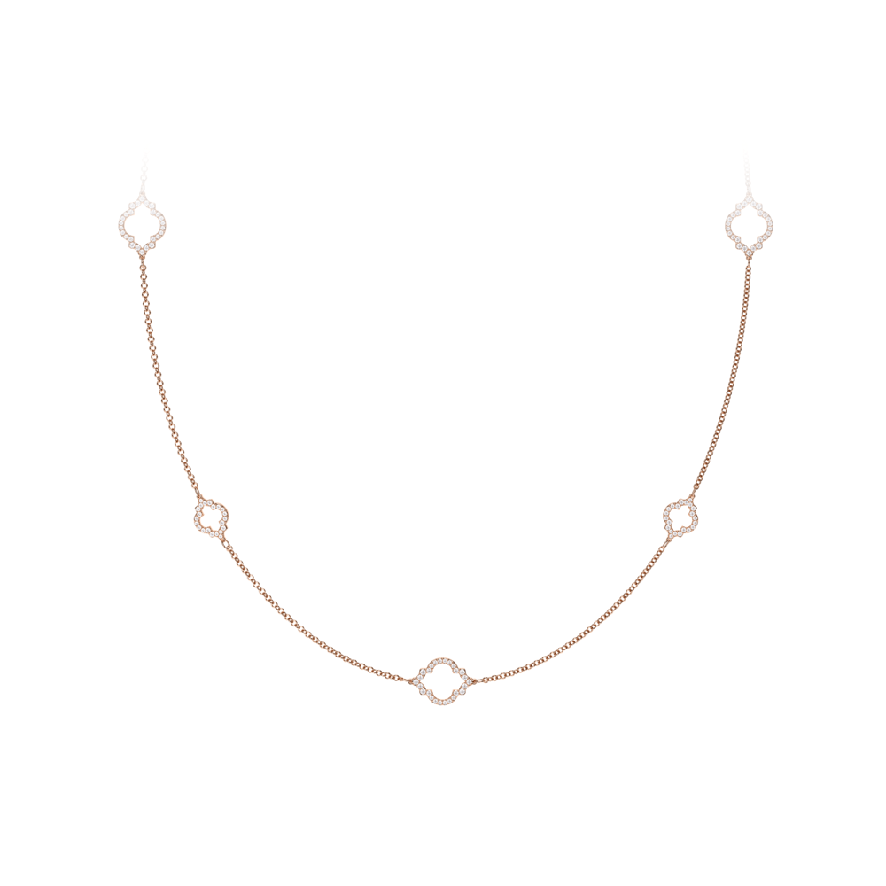 18 KT rose gold Amina Diamonds 6.38 CT lab-grown diamonds necklace