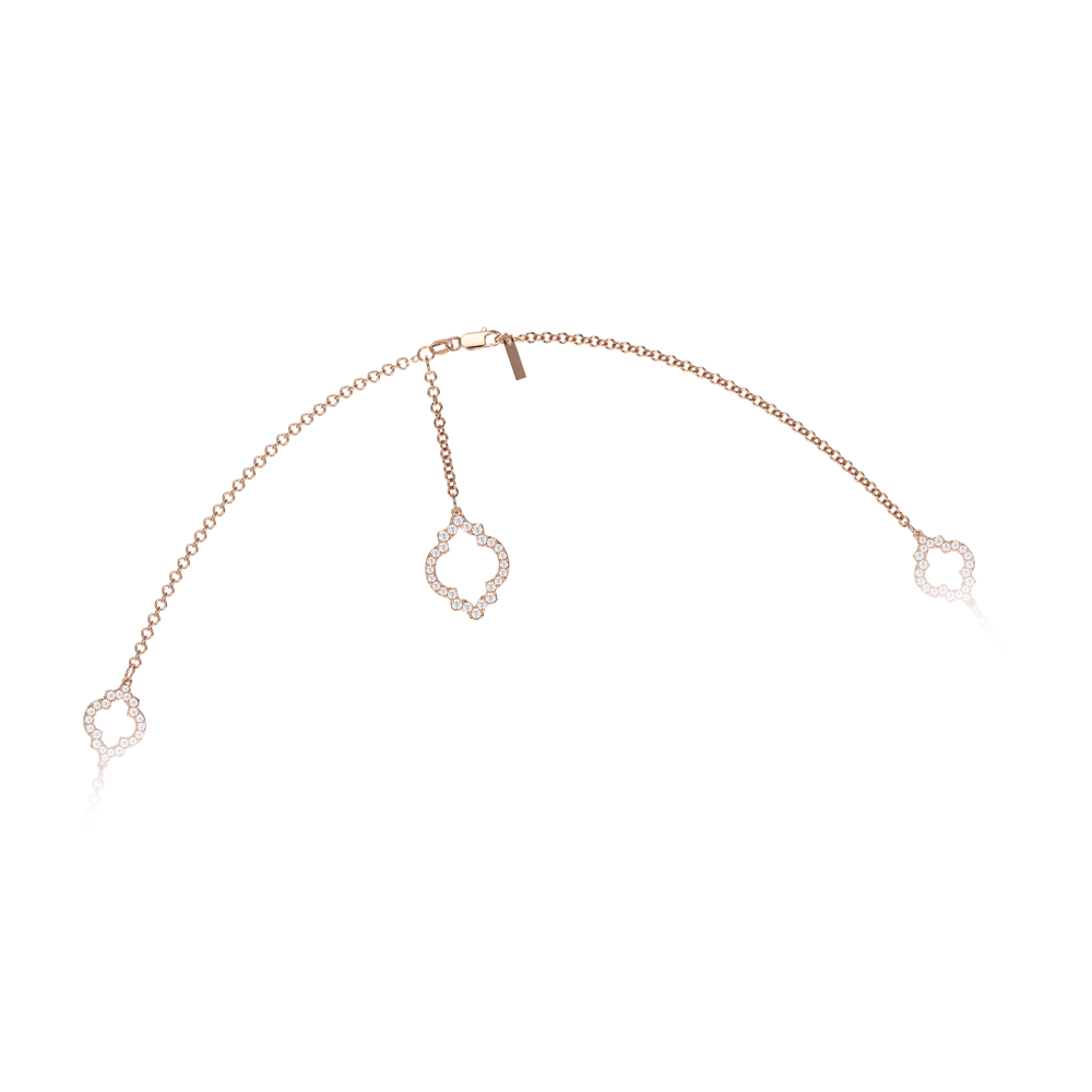 18 KT rose gold Amina Diamonds 6.38 CT lab-grown diamonds necklace