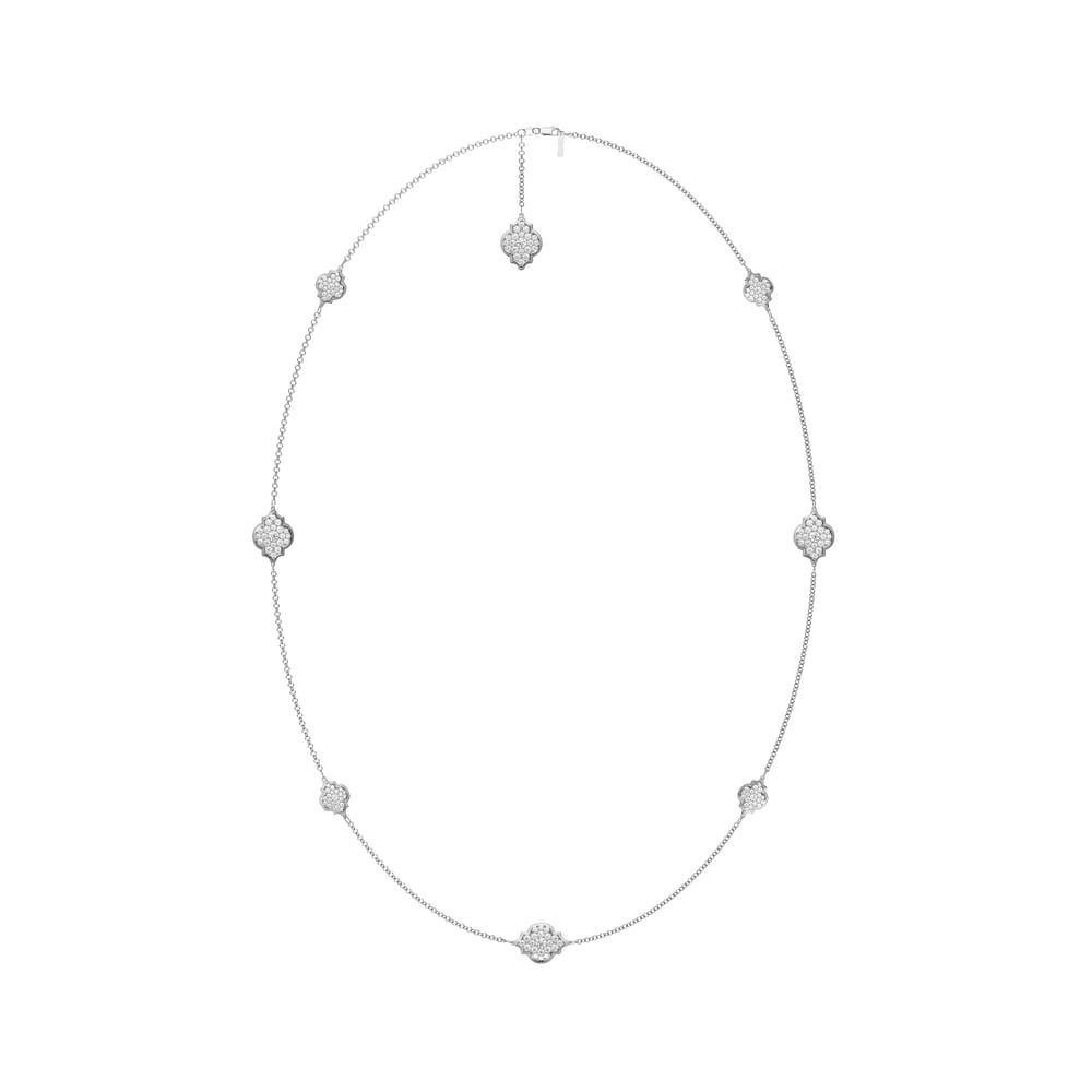 18 KT white gold Amina Full Pavé 6.27 CT lab-grown diamonds necklace