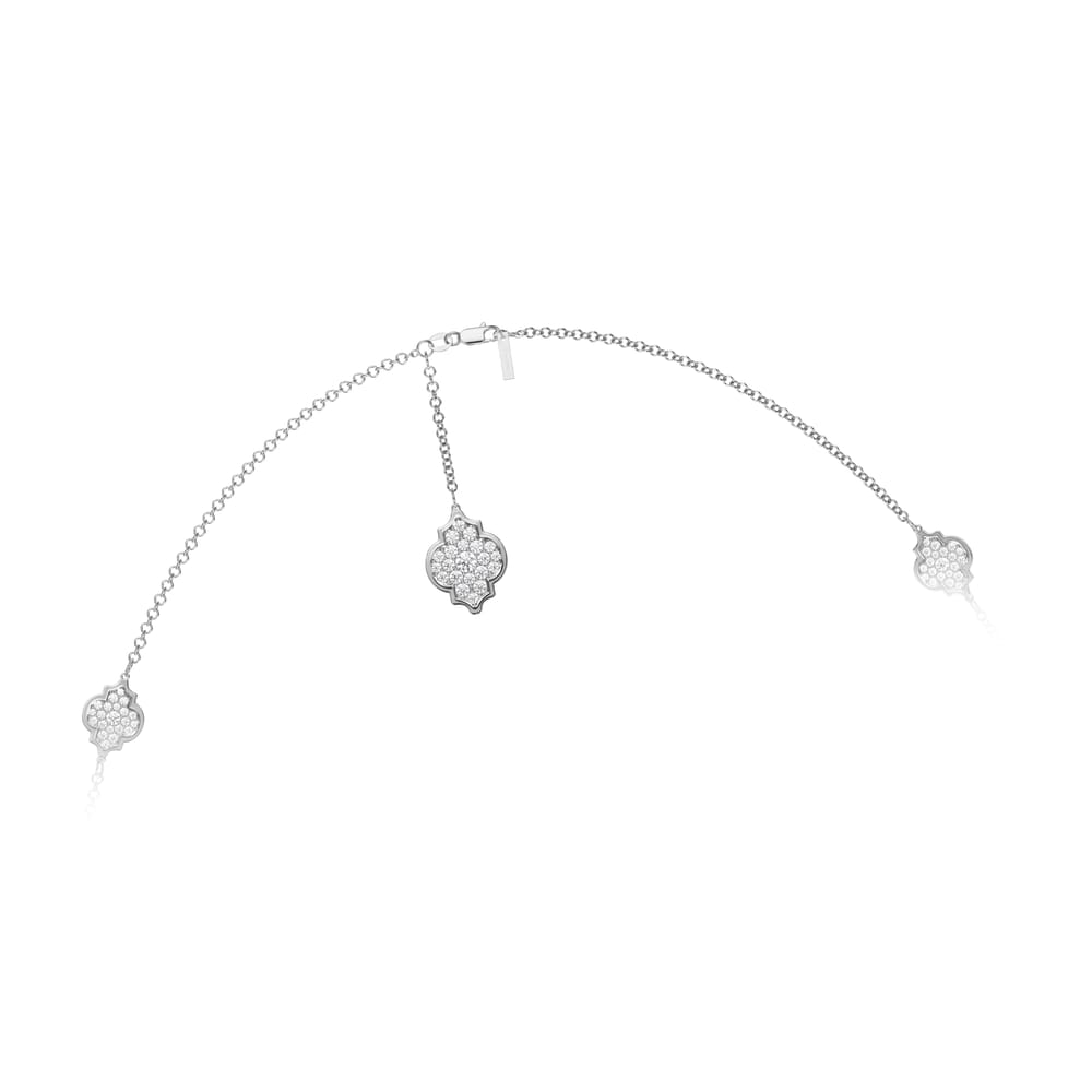 18 KT white gold Amina Full Pavé 6.27 CT lab-grown diamonds necklace