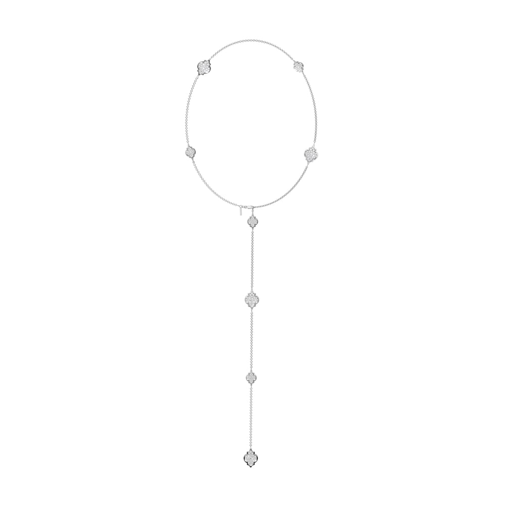 18 KT white gold Amina Full Pavé 6.27 CT lab-grown diamonds necklace