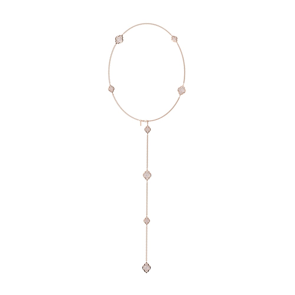 18 KT rose gold Amina Full Pavé 6.27 CT lab-grown diamonds necklace
