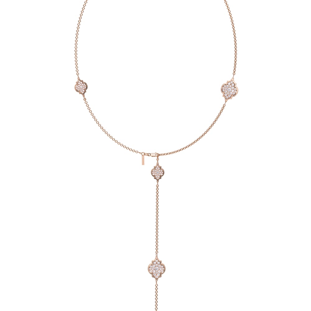 18 KT rose gold Amina Full Pavé 6.27 CT lab-grown diamonds necklace