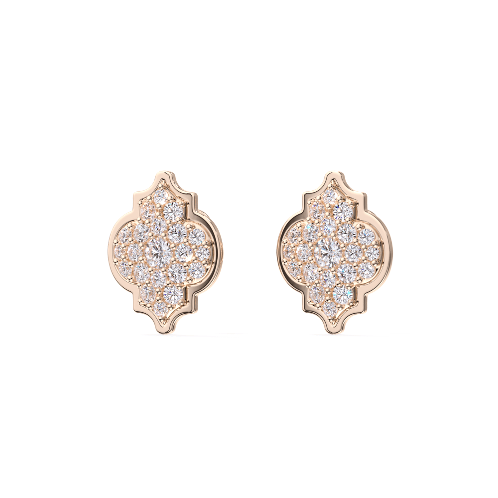 18 KT rose gold Alaya M Diamonds earrings, with 0.75 CT lab-grown diamonds
