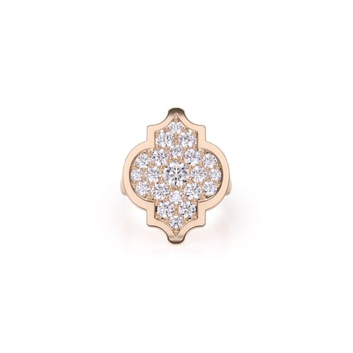 Inel Aman L Diamonds, din aur roz 18 KT, cu diamante de laborator 2.09 CT