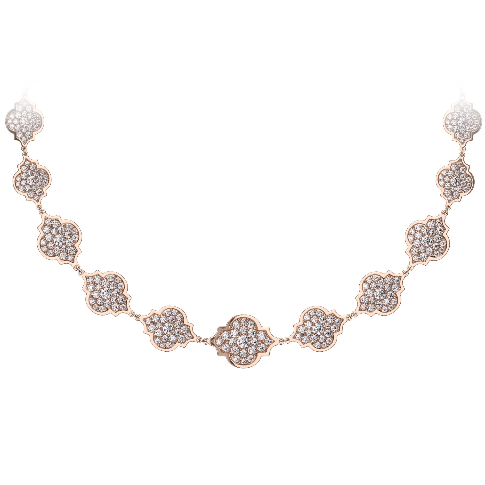 Colier Aman Diamonds, din aur roz 18 KT, cu diamante de laborator 11.60 CT