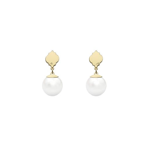 Cercei Pearls of Orient cu perle de 10 mm, din aur galben 14 KT