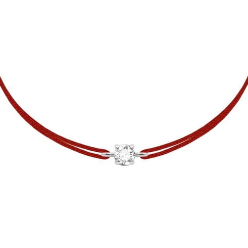 14k white gold 0.10 CT lab grown diamond pendant on bracelet string